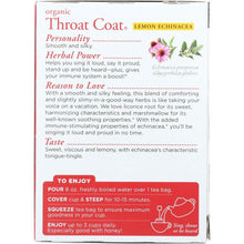 Load image into Gallery viewer, TRADITIONAL MEDICINALS: Organic Throat Coat Lemon Echinacea Herbal Tea 16 Tea Bags, 1.13 oz