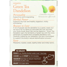 Load image into Gallery viewer, TRADITIONAL MEDICINALS: Organic Green Tea Dandelion 16 Tea Bags, 1.13 oz