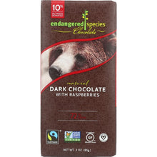 Load image into Gallery viewer, ENDANGERED SPECIES: Natural Dark Chocolate Bar with Raspberries, 3 oz