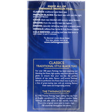 Load image into Gallery viewer, TWINING TEA: Classics Black Tea Variety Pack 20 Tea Bags, 1.41 oz