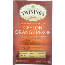 Load image into Gallery viewer, TWININGS: Origins, Ceylon Orange Pekoe Tea, 20 Tea Bags, 1.41 oz