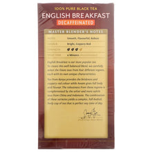 Load image into Gallery viewer, TWINING TEA: Decaffeinated English Breakfast Black Tea, 50 bg