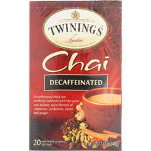 Load image into Gallery viewer, TWINING TEA: Decaffeinated Chai Tea, 20 bg