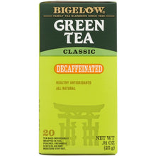 Load image into Gallery viewer, BIGELOW: Green Tea Classic Decaffeinated 20 Tea Bags, 0.91 oz