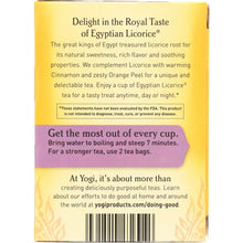 Load image into Gallery viewer, YOGI TEA: Organic Egyptian Licorice Caffeine Free, 16 Tea Bags