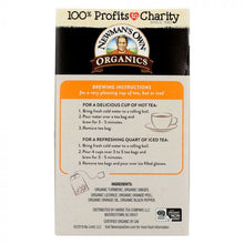 Load image into Gallery viewer, NEWMAN'S OWN ORGANICS: Turmeric Ginger Herbal Tea, 20 bg