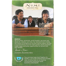 Load image into Gallery viewer, NUMI TEAS: Mate Lemon Myrtle Green Tea, 18 bg