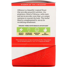 Load image into Gallery viewer, WISDOM OF THE ANCIENTS: Tea Yerba Mate Hibscus 16 Bags, 1.1 oz