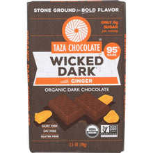 Load image into Gallery viewer, TAZA CHOCOLATE: 95% Wicked Dark Chocolate with Ginger, 2.5 oz