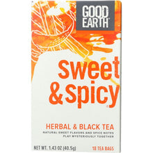 Load image into Gallery viewer, GOOD EARTH: Herbal &amp; Black Tea Blend Original Sweet And Spicy, 18 bg
