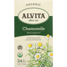 Load image into Gallery viewer, ALVITA: Organic Chamomile Tea Caffeine Free, Gluten Free, Herbal Supplement, 24 Tea Bags
