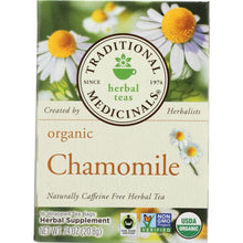 Load image into Gallery viewer, TRADITIONAL MEDICINALS: Organic Chamomile Calmative and Digestive Herbal Tea 16 tea bags, 0.74 oz
