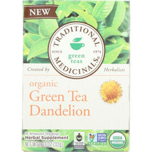 Load image into Gallery viewer, TRADITIONAL MEDICINALS: Organic Green Tea Dandelion 16 Tea Bags, 1.13 oz
