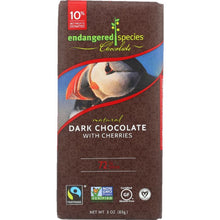 Load image into Gallery viewer, ENDANGERED SPECIES: Natural Dark Chocolate Bar with Cherries, 3 oz
