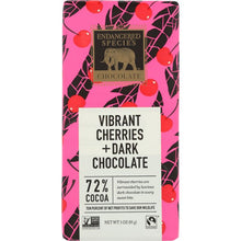 Load image into Gallery viewer, ENDANGERED SPECIES: Vibrant Cherries Dark Chocolate, 3 oz
