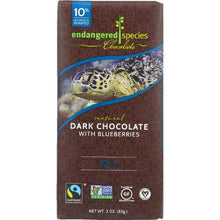 Load image into Gallery viewer, ENDANGERED SPECIES: Natural Dark Chocolate Bar with Blueberries, 3 Oz
