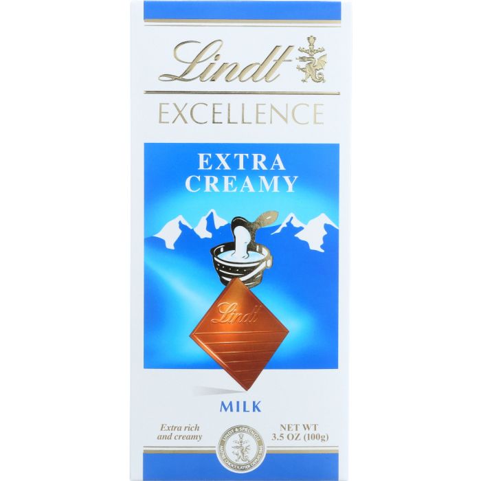 LINDT: Excellence Extra Creamy Milk Chocolate, 3.5 oz