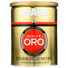 Load image into Gallery viewer, LAVAZZA: Qualita Oro Roasted Ground Coffee Can, 8.80 oz
