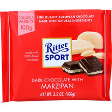 Load image into Gallery viewer, RITTER SPORT: Dark Chocolate with Marzipan, 3.5 oz
