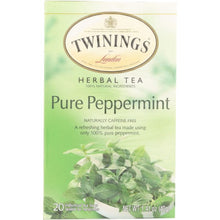 Load image into Gallery viewer, TWININGS OF LONDON: Pure Peppermint Tea Caffeine Free 20 Tea Bags, 1.41 Oz
