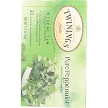 Load image into Gallery viewer, TWININGS OF LONDON: Pure Peppermint Tea Caffeine Free 20 Tea Bags, 1.41 Oz
