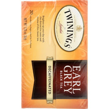 Load image into Gallery viewer, TWININGS OF LONDON: Classics Earl Grey Naturally Decaffeinated, 20 Tea Bags, 1.23 oz
