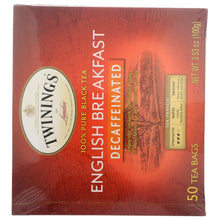 Load image into Gallery viewer, TWINING TEA: Decaffeinated English Breakfast Black Tea, 50 bg
