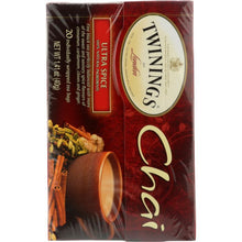 Load image into Gallery viewer, TWININGS OF LONDON: Tea Tea Chai Ultra Spice, 20 Tea Bags, 1.41 oz
