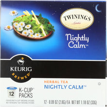 Load image into Gallery viewer, TWININGS: Nightly Calm Herbal Tea K-Cups, 12 pc
