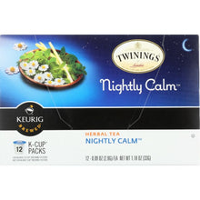 Load image into Gallery viewer, TWININGS: Nightly Calm Herbal Tea K-Cups, 12 pc
