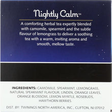 Load image into Gallery viewer, TWININGS: Nightly Calm Herbal Tea K-Cups, 12 pc
