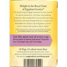 Load image into Gallery viewer, YOGI TEA: Organic Egyptian Licorice Caffeine Free, 16 Tea Bags
