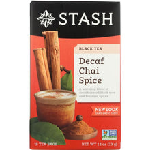 Load image into Gallery viewer, STASH TEA: Decaf Tea Chai Spice 18 Tea Bags, 1.1 oz
