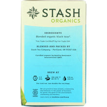 Load image into Gallery viewer, STASH TEA: Organic Breakfast Blend Tea, 18 bg
