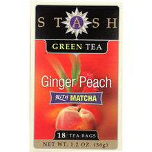 Load image into Gallery viewer, STASH TEA: Green Tea Ginger Peach with Matcha 18 Tea Bags, 1.2 Oz
