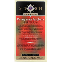 Load image into Gallery viewer, STASH TEA: Green Tea Pomegranate Raspberry with Matcha 18 Tea Bags, 1.2 Oz
