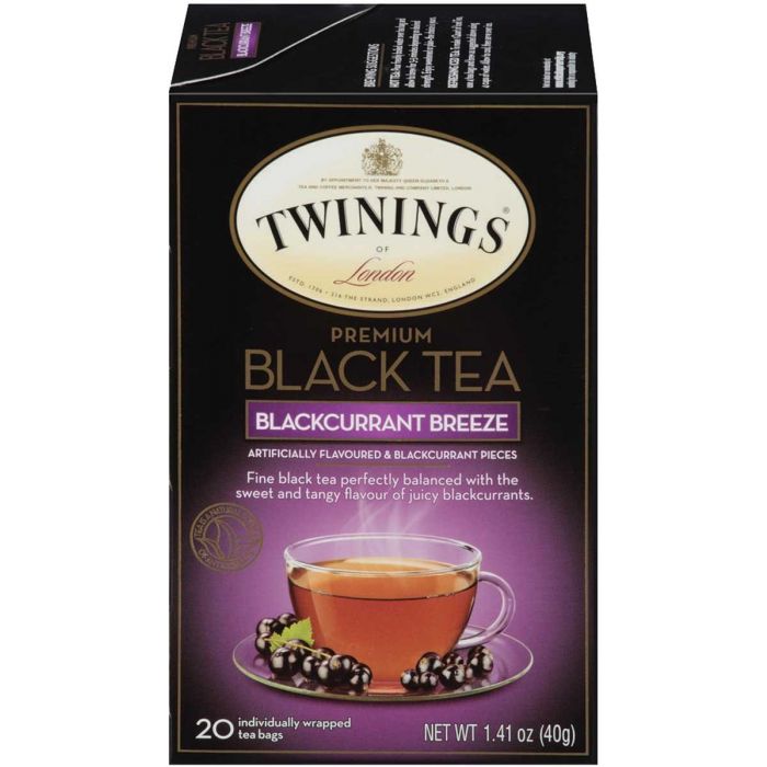 TWINING TEA: Blackcurrant Breeze Black Tea, 20 bg