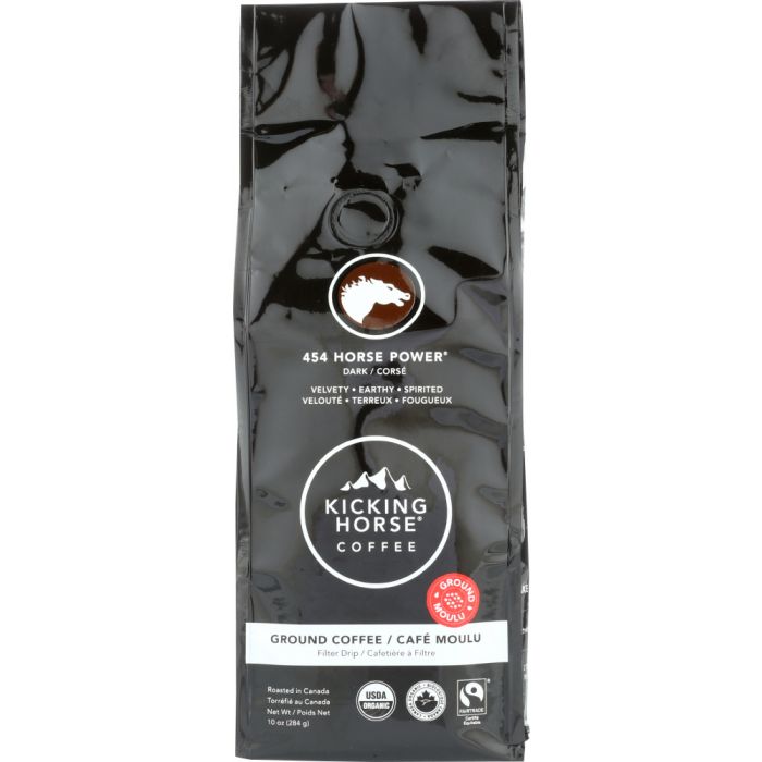 KICKING HORSE: 454 Horse Powder Ground Coffee Dark Roast, 10 oz