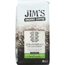 Load image into Gallery viewer, JIM&#39;S ORGANIC COFFEE: Whole Bean Colombian, 12 oz
