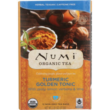 Load image into Gallery viewer, NUMI TEA: Tea Turmeric Golden Tonic, 12 bg
