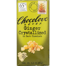 Load image into Gallery viewer, CHOCOLOVE: Dark Chocolate Bar Crystallized Ginger, 3.2 oz
