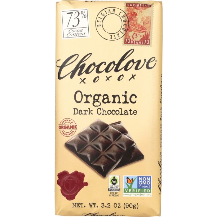 CHOCOLOVE: Organic Dark Chocolate Bar, 3.2 oz