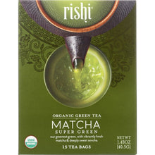 Load image into Gallery viewer, RISHI TEA: Matcha Super Green Tea 15 Tea Bags, 40.5 gm
