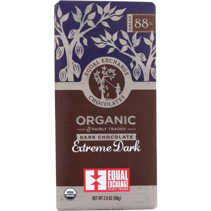 EQUAL EXCHANGE: Organic Extreme Dark Chocolate Bar, 2.8 oz