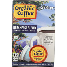 Load image into Gallery viewer, ORGANIC COFFEE CO.: One Cup Breakfast Blend Coffee, 12 One Cups
