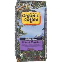 Load image into Gallery viewer, ORGANIC COFFEE CO.: Whole Bean Coffee French Vanilla, 12 oz
