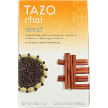 Load image into Gallery viewer, TAZO: Tea Chai Decaffeinated, 1.9 oz
