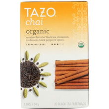 Load image into Gallery viewer, TAZO: Organic Chai Black Tea 20 Tea Bags, 1.9 oz
