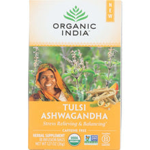 Load image into Gallery viewer, ORGANIC INDIA: Tulsi Ashwagandha Tea, 18 bg
