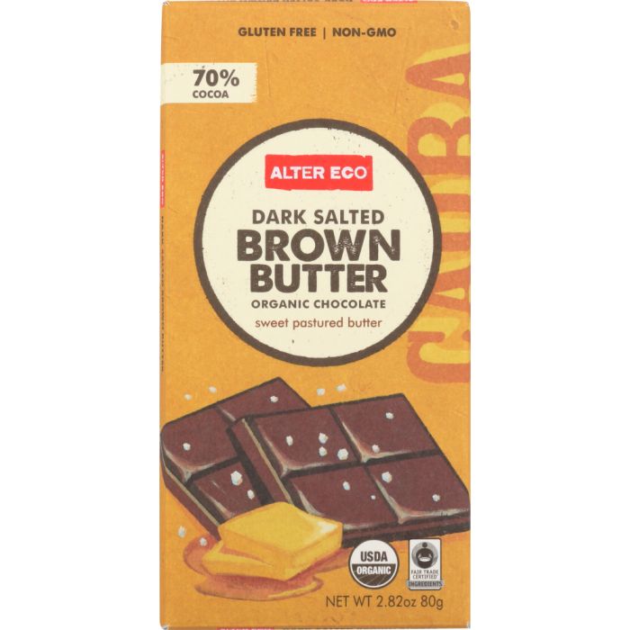 ALTER ECO: Organic Chocolate Dark Salted Brown Butter, 2.82 oz